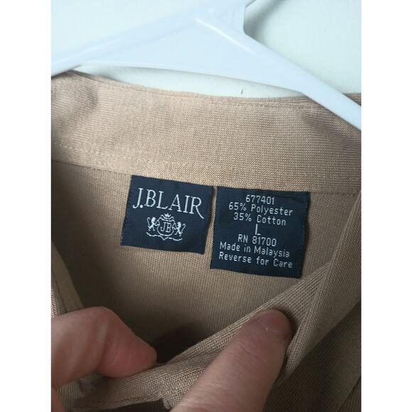 Vintage J.Blair Tan Polo Shirt Men's Large NWT Dead Stock NOS Gift - Picture 4 of 6